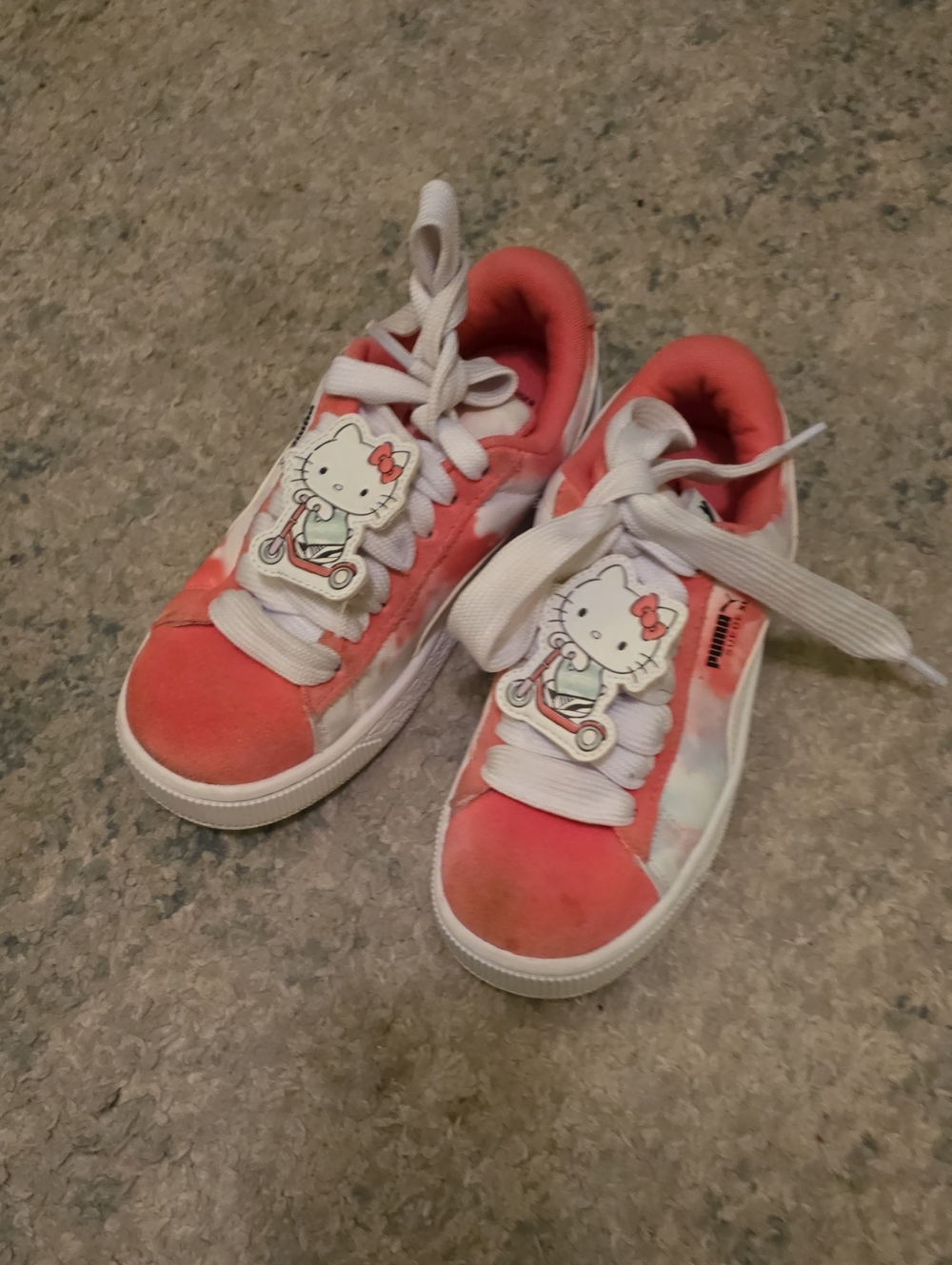 Puma Kids Pink & White Hello Kitty Sneakers